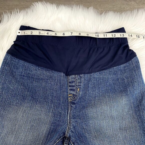 GAP Maternity Womens 2 Medium Wash Straight Jeans Belly Panel - Picture 6 of 8